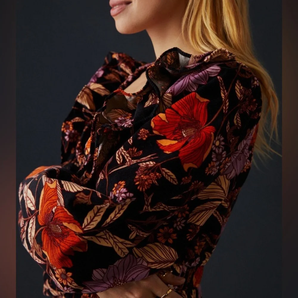 Anthropologie Pilcro Tiered Corduroy Dress - Picture 6 of 10